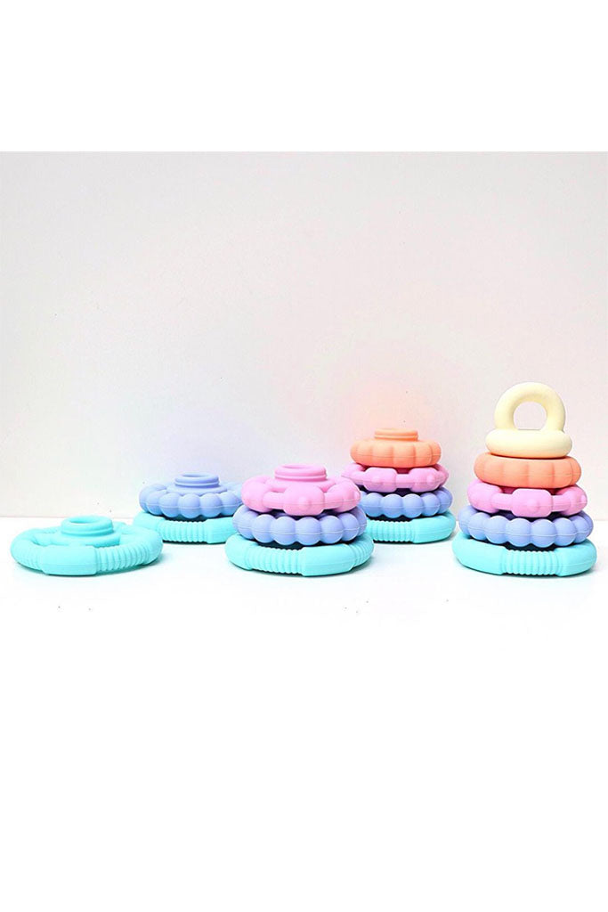 Pastel Rainbow Stacker and Teether Toy by Jellystone Designs | Teething Toys | The Elly Store Singapore