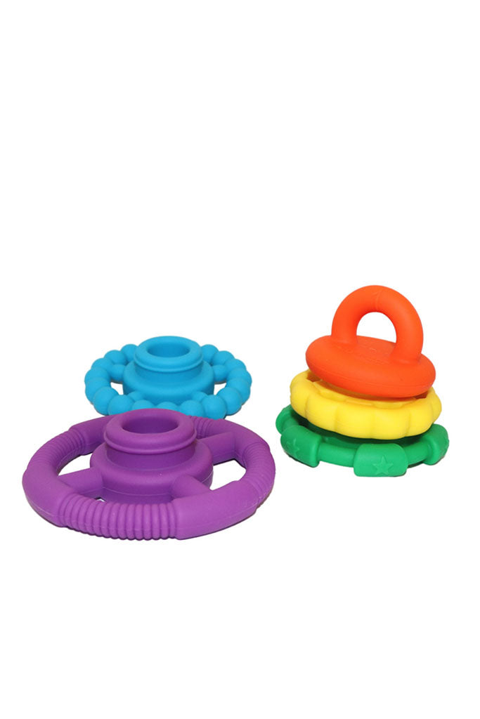 Rainbow Stacker and Teether Toy by Jellystone Designs | Teething Toys | The Elly Store Singapore
