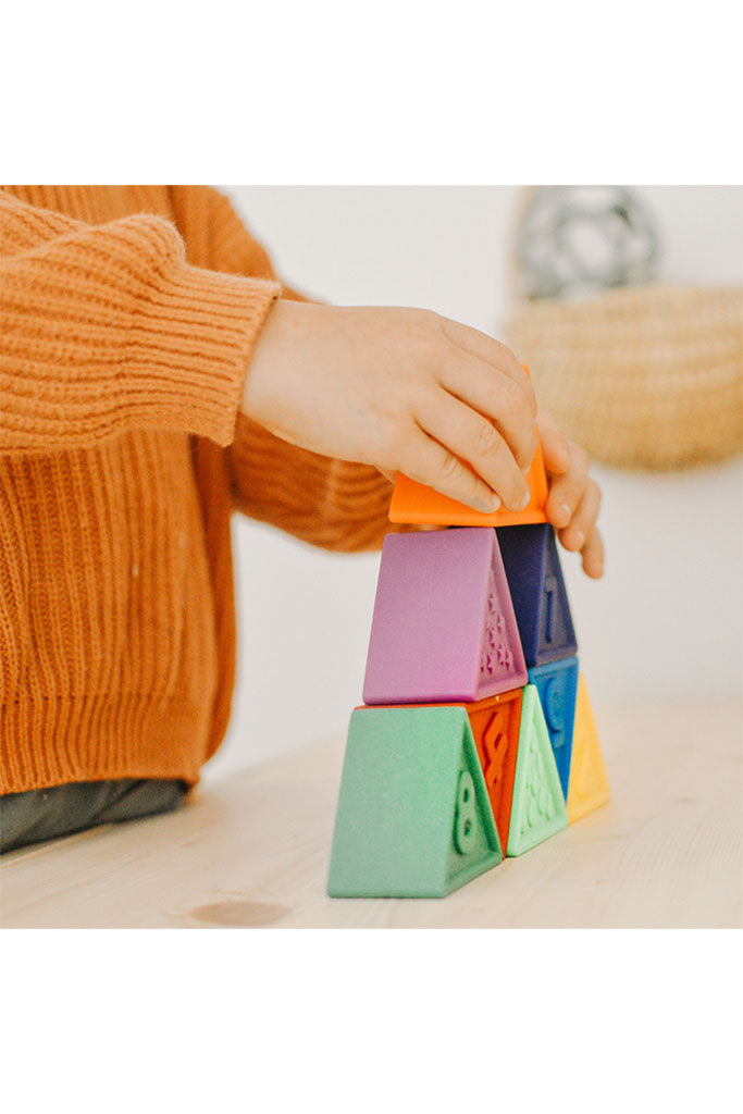 Tribox Silicone Stackers - Bright by Jellystone Designs | Ideal for Sensory Play | The Elly Store Singapore