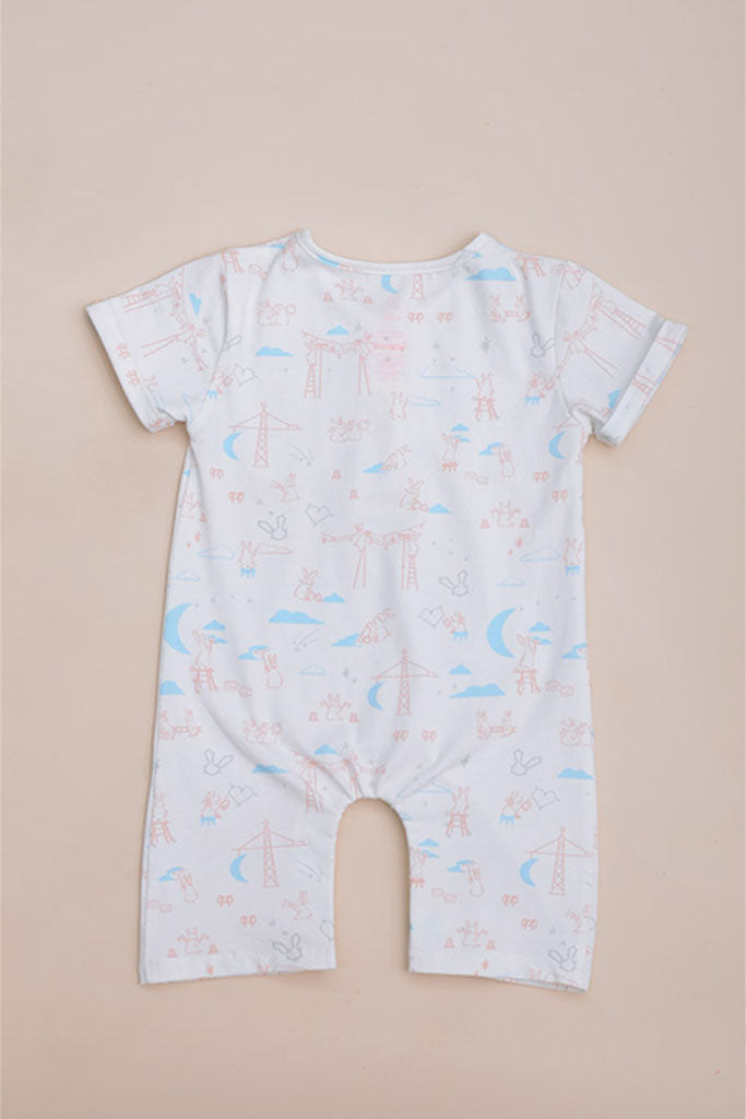 Kai Romper - White Nightfall Bunnies | Baby Clothing | The Elly Store Singapore
