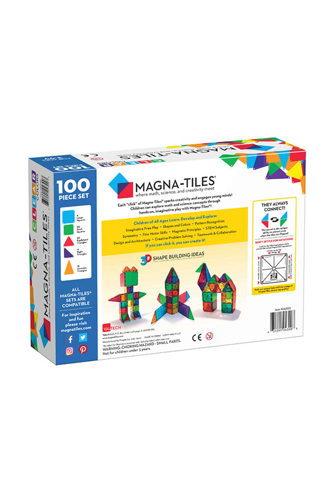 Magna-Tiles Clear Colours 100-Piece Set | The Elly Store The Elly Store