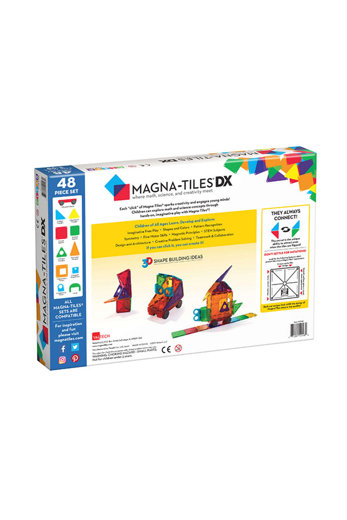 Magna-Tiles Clear Colours 48-Piece Set | The Elly Store
