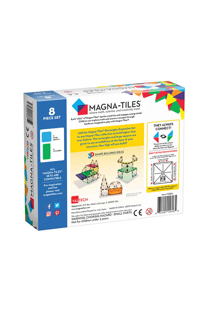 Rectangles 8 Piece Expansion Pack by Magna-Tiles | The Elly Store Singapore The Elly Store
