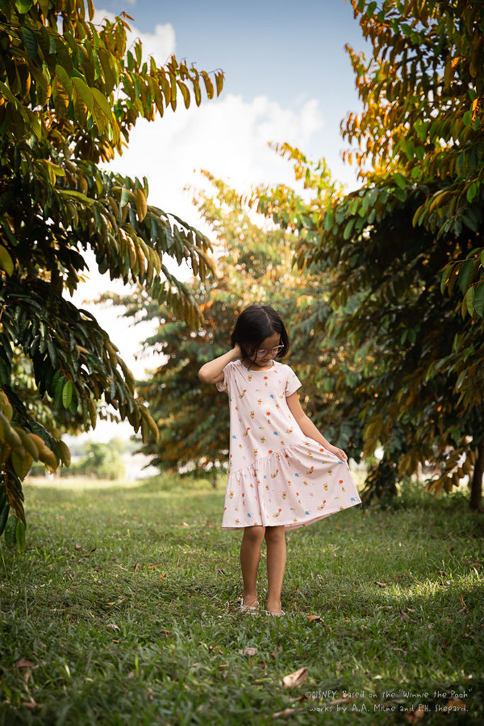 Mary Dress - Pink Balloon Pooh | Disney x elly | The Elly Store Singapore