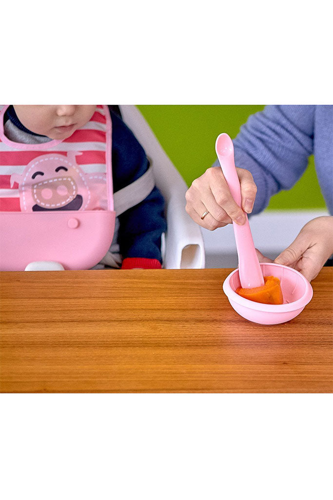 Masher Spoon &amp; Bowl Set - Pink by Marcus &amp; Marcus | Mealtime | The Elly Store Singapore