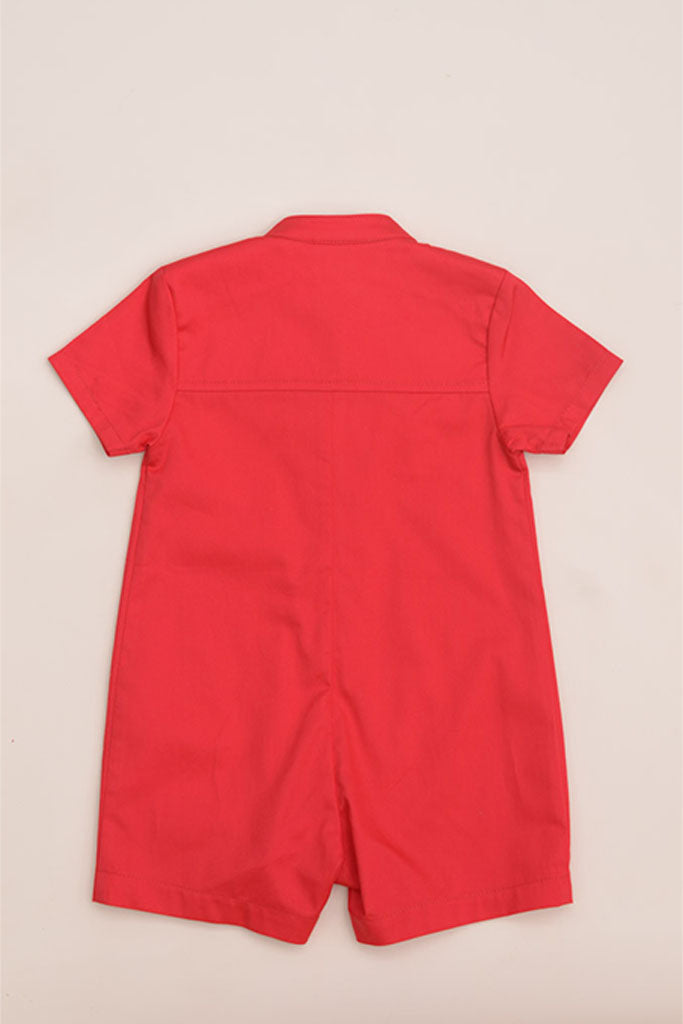 Mandarin-collared Romper - Red Door | CNY2023 Family Twinning Set | The Elly Store Singapore