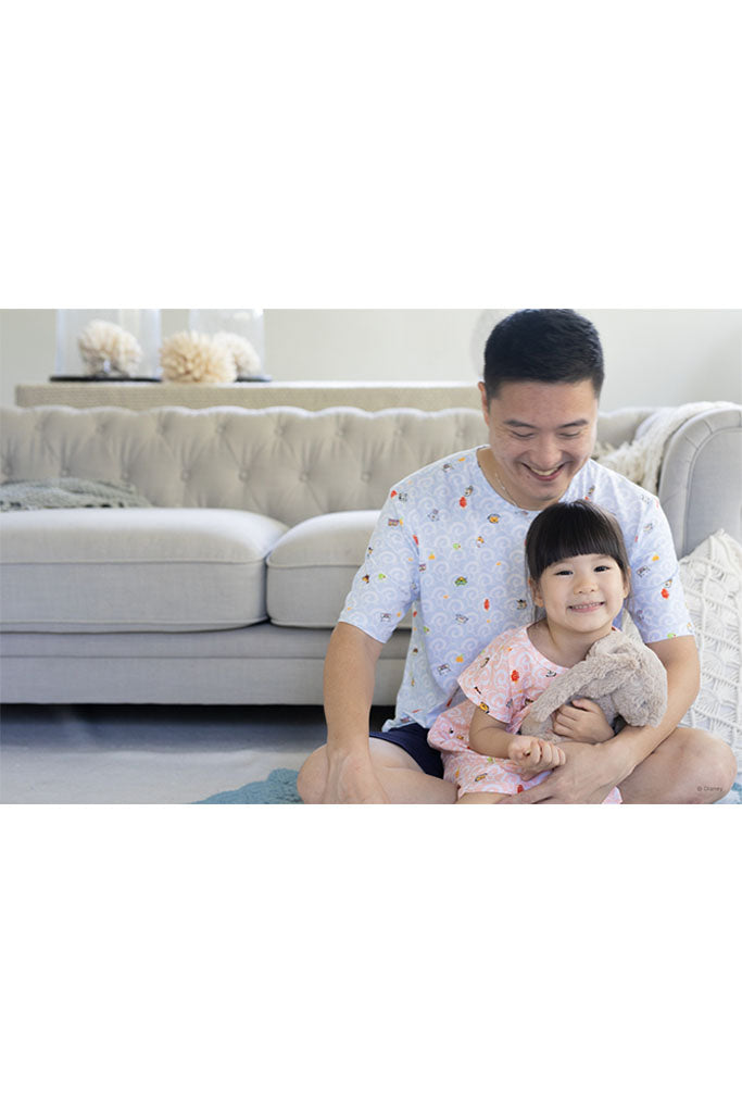 Men's Short-Sleeve Pyjamas - Blue Wave Tsum Tsum | Twinning Family Pyjamas | The Elly Store Singapore