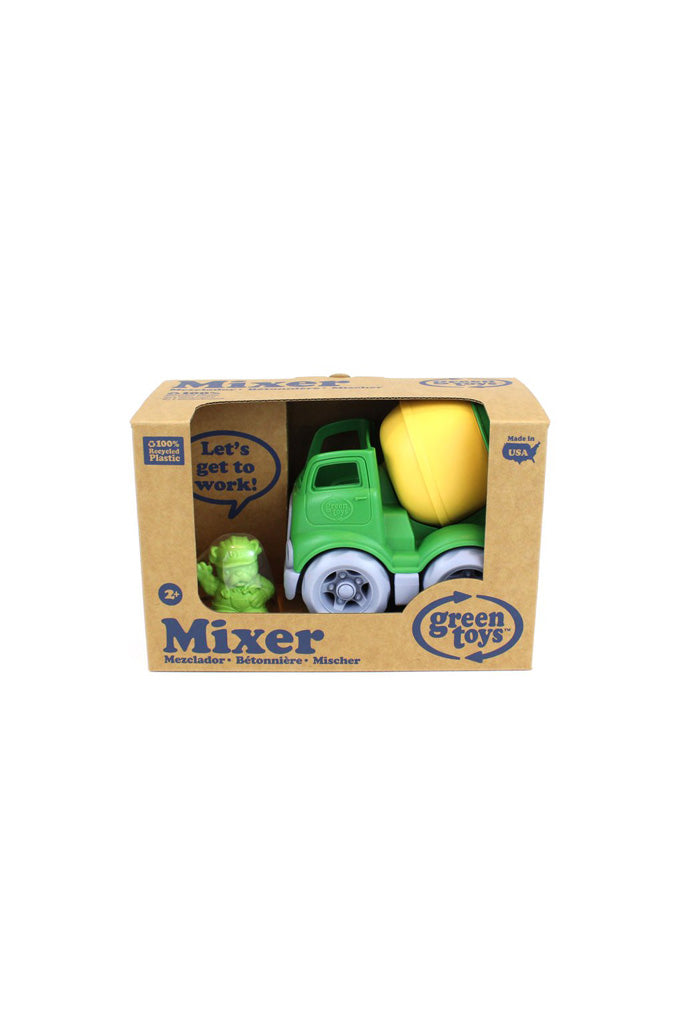 Green Toys™ Mixer Construction Truck Green/Yellow, 100% recycled plastic, The Elly Store The Elly Store