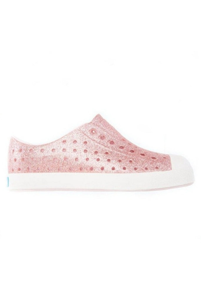 Native Jefferson Milk Pink Bling Kids Shoes