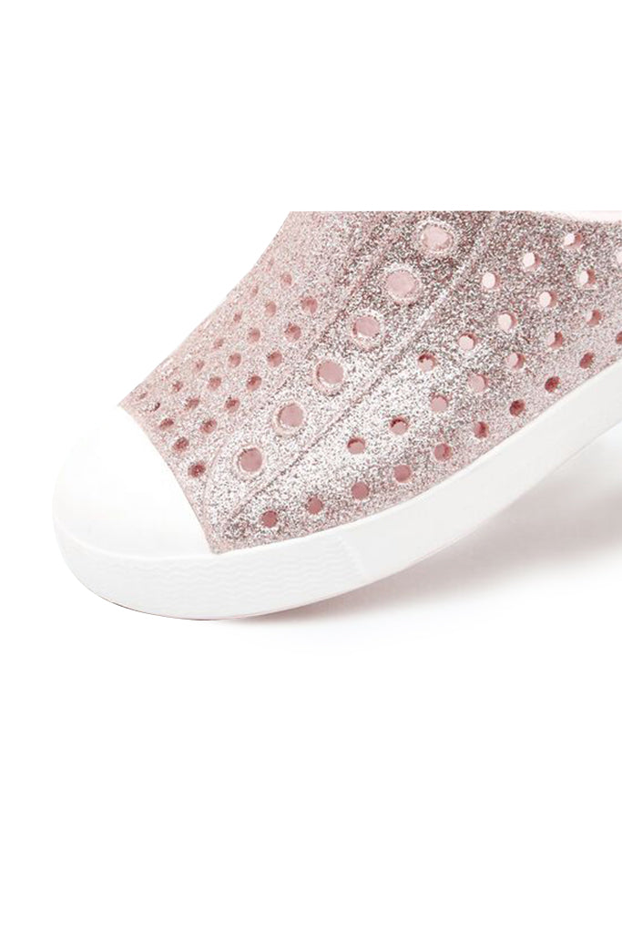 Native Jefferson Milk Pink Bling Kids Shoes