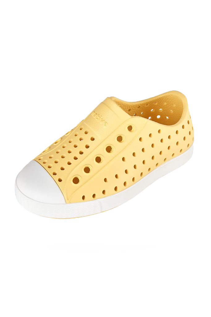 Jefferson Gone Bananas / Shell White | Native Kids Shoes front The Elly Store