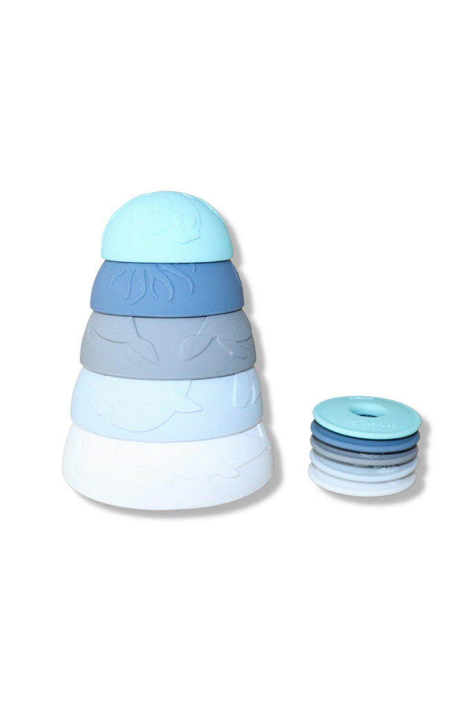 Jellystone Designs - Ocean Stacking Cups Blue Grey | The Elly Store