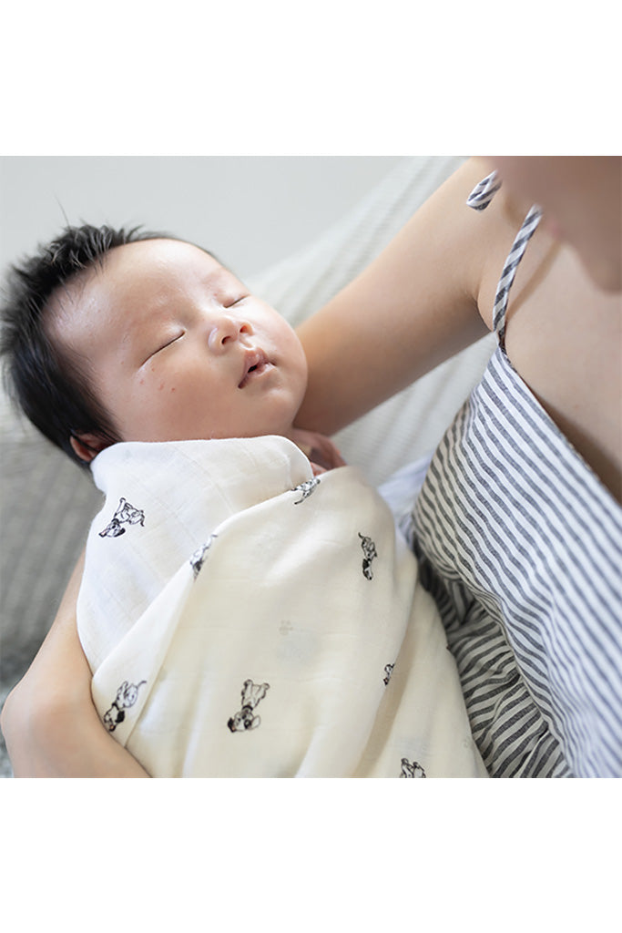 Disney x elly Organic Cotton Muslin Swaddle Blanket - Dalmatian | Ideal for Newborn Baby Gifts | The Elly Store Singapore