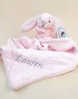 Pink bunny Lauren security blanket