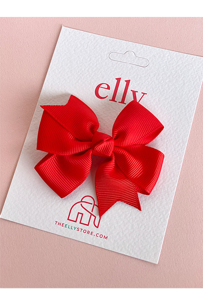 Pinwheel Bow - Bright Red | Girls Hair Accessories | The Elly Store Singapore