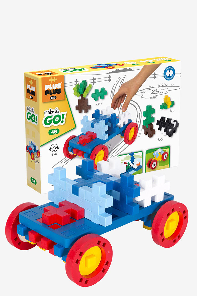 BIG Make & Go - 46 Pcs by Plus-Plus | Hours of Open-ended Fun Play | The Elly Store Singapore