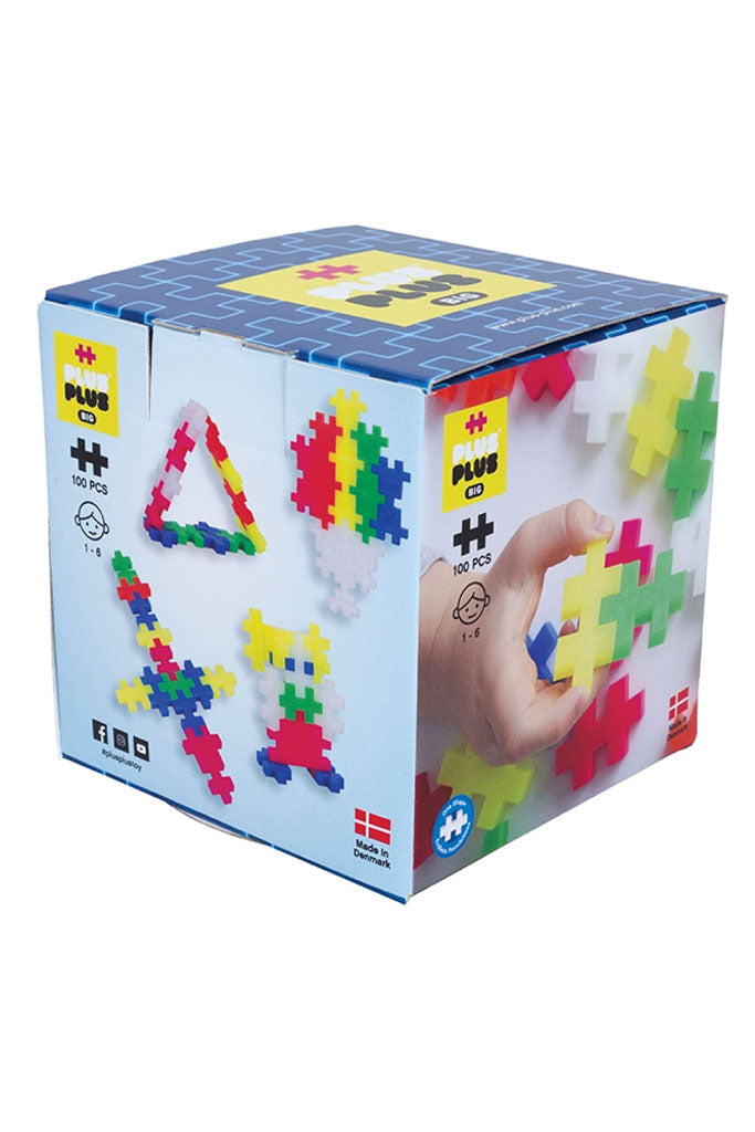 BIG Neon Mix - 100 Pcs by Plus-Plus | Hours of Open-ended Fun Play | The Elly Store Singapore