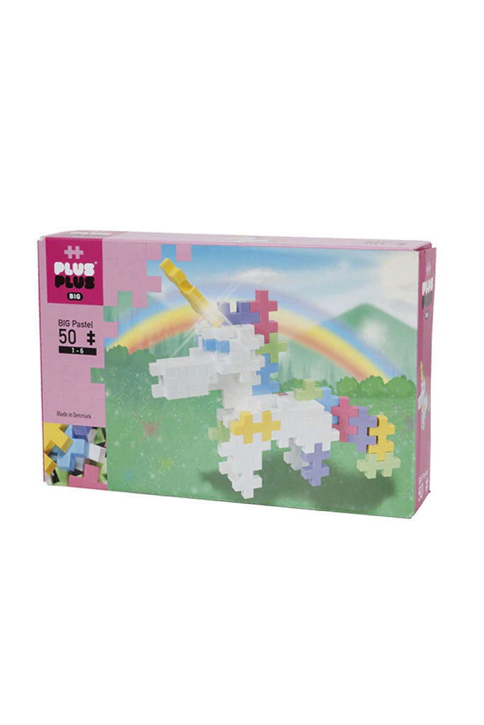 BIG Pastel Unicorns - 50 Pcs by Plus-Plus | Hours of Open-ended Fun Play | The Elly Store Singapore
