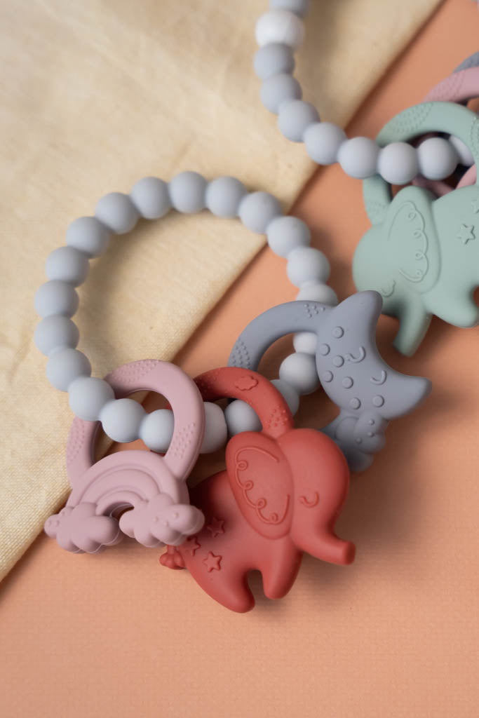 Silicone Green Elephant Teething Ring