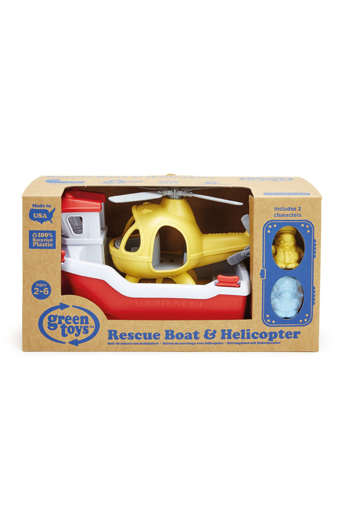  Rescue Boat & Helicopter, Green Toys™ 100% recycled plastic, The Elly Store