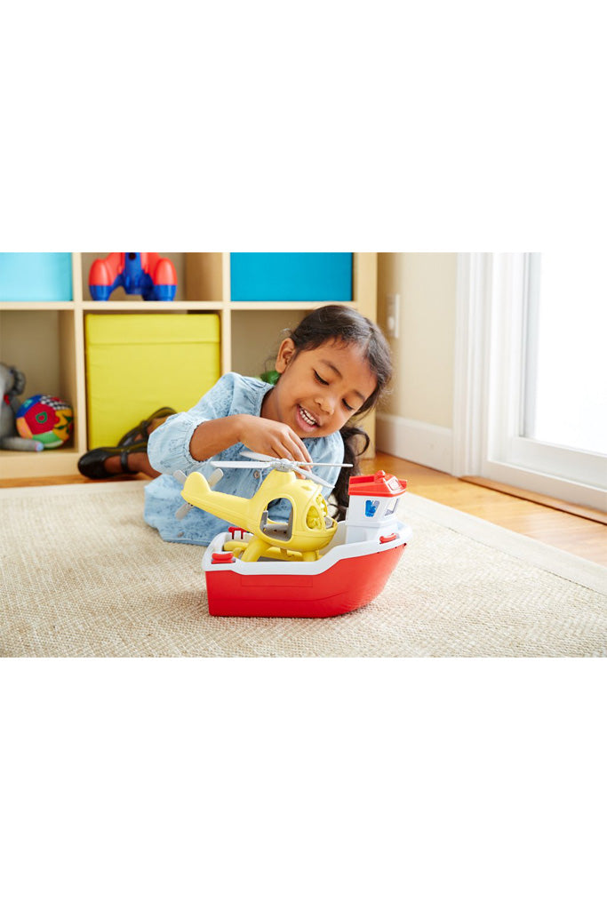  Rescue Boat & Helicopter, Green Toys™ 100% recycled plastic, The Elly Store