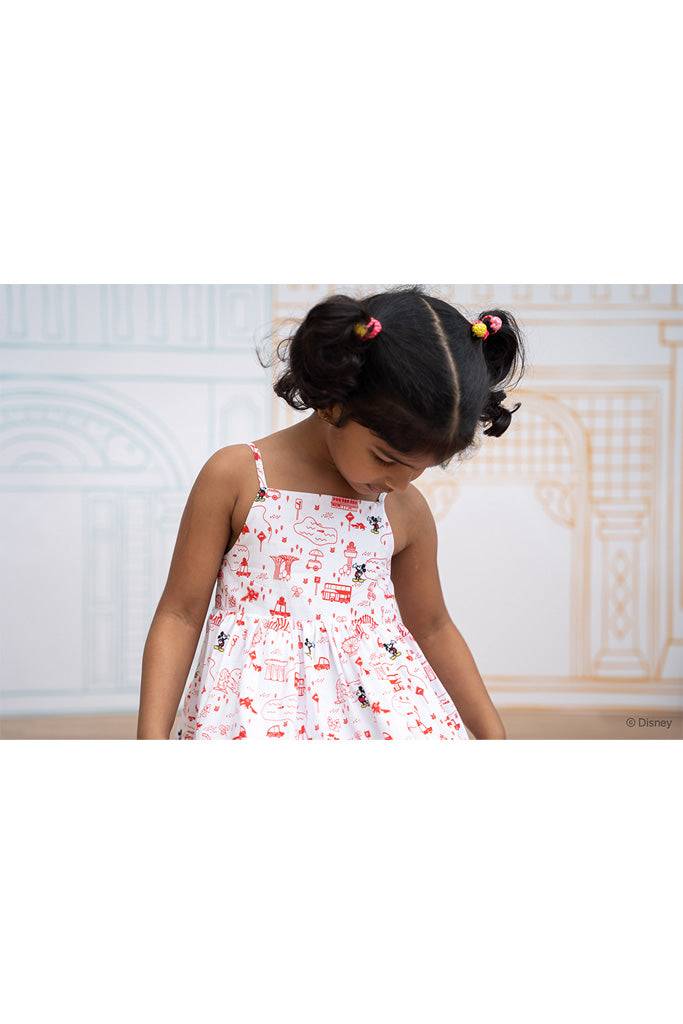 Summer Dress - Red Road Trip Mickey | Disney x elly Mickey Go Local | The Elly Store Singapore