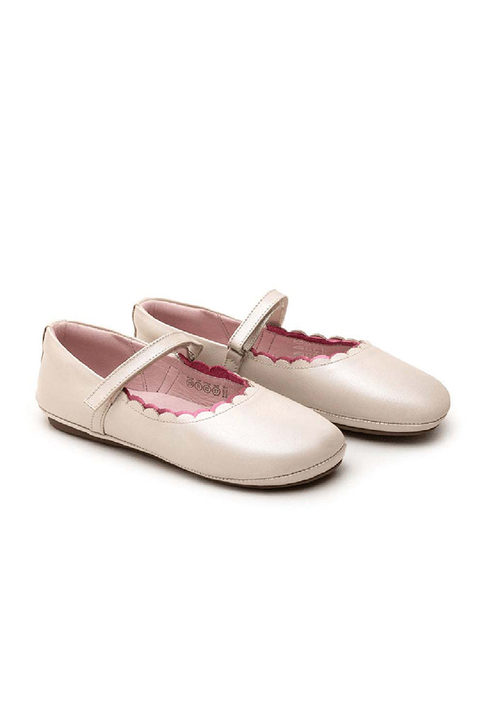 Misty - Antique White / Fuchsia Shine | Tip Toey Joey Girls Kids Shoes | The Elly Store