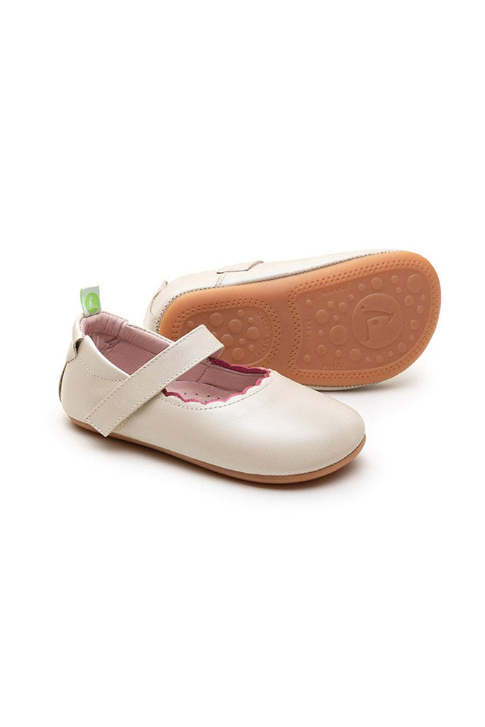 Roundy Shoes - Antique White / Fuchsia Shine | Tip Toey Joey Baby Shoes | The Elly Store