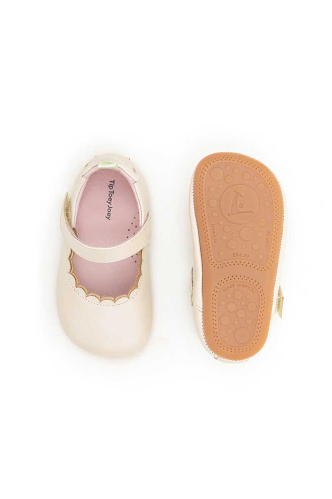 Roundy Shoes - Antique White | Tip Toey Joey Baby Shoes | The Elly Store