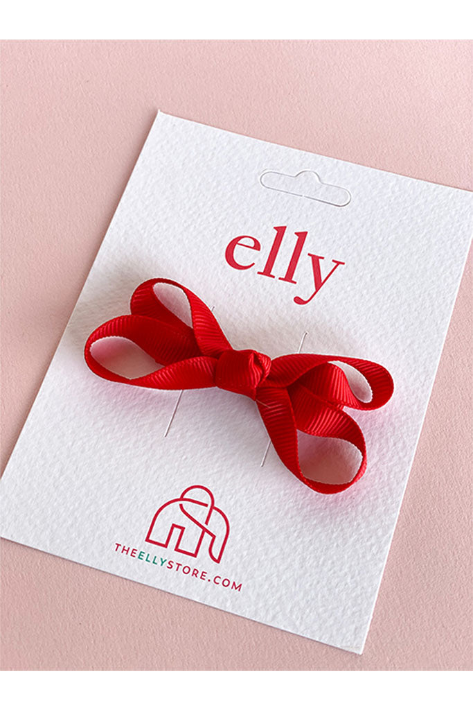 Twinkle Bow - Bright Red | Girls Hair Accessories | The Elly Store Singapore