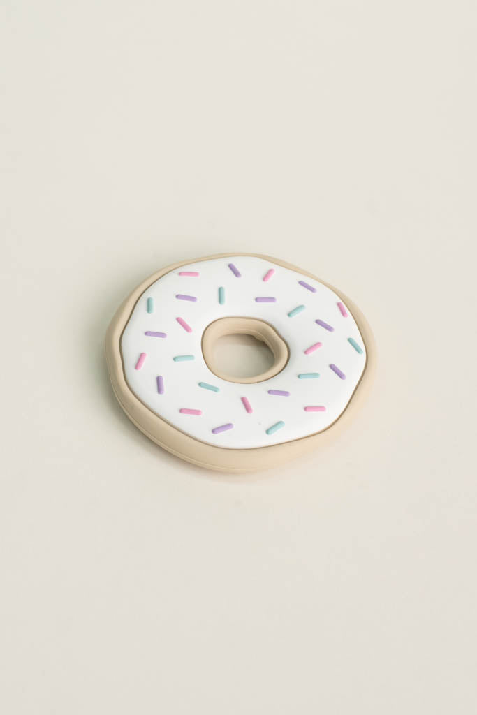 White Donut Teething Toy