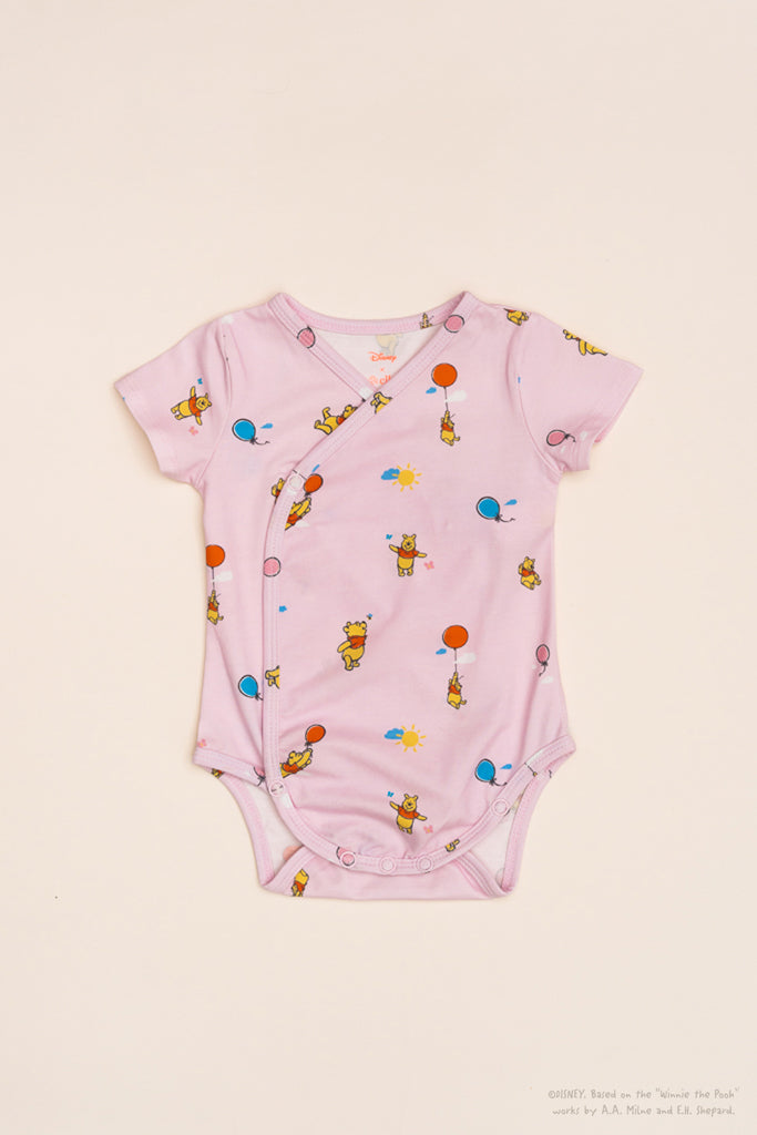 Wrap Onesie - Pink Balloon Pooh | Disney x elly | The Elly Store Singapore